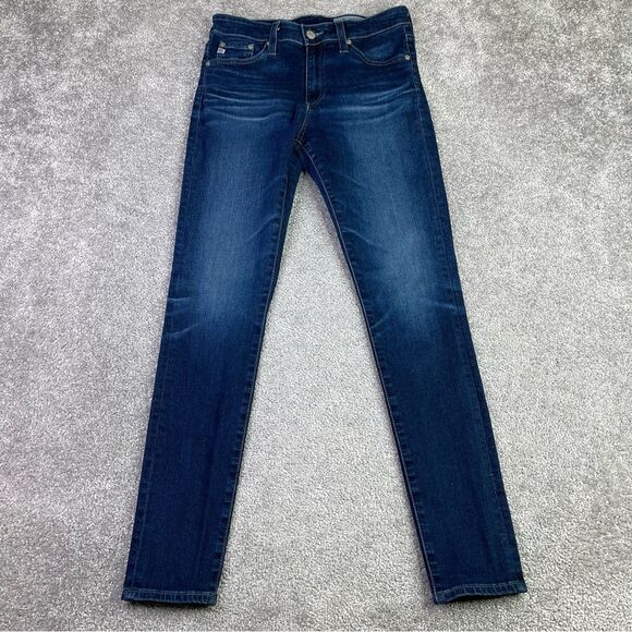 Ag Adriano Goldschmied Farrah Jeans Women's 26 Blue Skinny Ankle Dark Denim - Picture 1 of 12